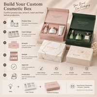 Boîte d'emballage cosmétique rigide personnalisée avec logo pour les ensembles cadeaux de soins de la peau, de parfums et de beauté