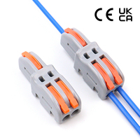 Connecteurs de fils électriques F12AO à branchement rapide 1 entrée 2 sorties, bornes de connexion universelles sans vis pour câblage rapide