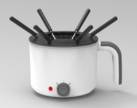 Cuisinière électrique Poêle électrique multi-usages antiadhésive Poêle électrique en aluminium Pot électrique Ménage Hotpot