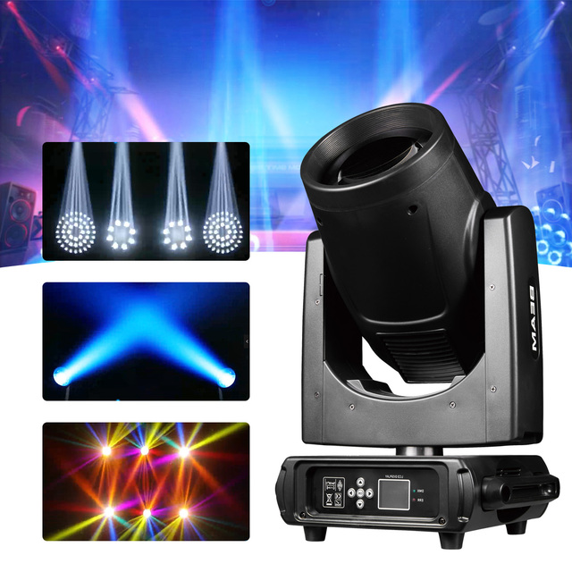 RZ 300W BSW RDM DMX512 Frost Slient Spot 24Prisms Rainbow 17Gobos 14 Color Effect Moving Head Beam Light for DJ DIsco Party