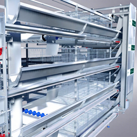 Cage à poules pondeuses automatique de type H pour élevage avicole avec système d'alimentation automatique