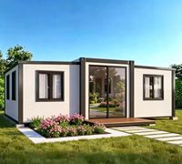 Maison préfabriquée légère à structure en acier extensible, robuste, portable, mobile, petite maison, pour le camping en plein air, les stations balnéaires, maison-conteneur