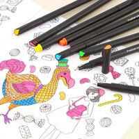 NANMU – Nouvel ensemble de marqueurs d'art multicolores à pointe fine de 0,4 mm avec écriture double face pour étudiants et enfants – Stylos de croquis en plastique