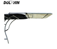 Kit Bimini extensible Dolphin Pro+ avec tubes anodisés et auvent noir pour T-Top de bateau