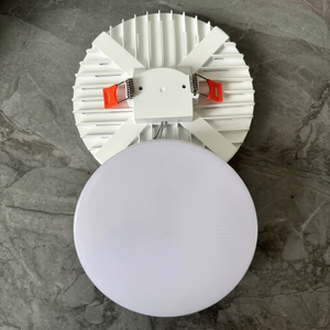 ไฟแผง LED สี่เหลี่ยมสีขาว 36W ขั้ว E27 ป้องกันแสงสะท้อน เส้นผ่านศูนย์กลาง 14 ซม. 100V-265V PC+PP Ra85 20000 ชม. รับประกัน 1 ปี โมเดิร์น 2200 ลูเมนส์ - Product Image 1