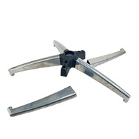 Base de chaise pour chaise de bureau utilisée pour les raccords de quincaillerie domestique Pièces de rechange détachables modernes en carton de métal chromé