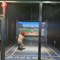 Máquina de Juego Simulador de Béisbol para Interiores, Proyección AR, Multifuncional, Ajustable, Duradera, Ecológica