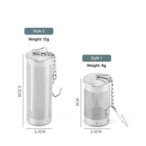 Infuseur à thé en acier inoxydable à mailles fines, <span class=keywords><strong>2</strong></span> tailles, avec chaîne de suspension pour tasses et théières - Product Image 2