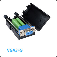 DB15 VGA3 + 6 VGA3 + 9 15Pin mâle femelle prise à Terminal adaptateur de carte de dérivation DB15 D-SUB connecteurs sans soudure