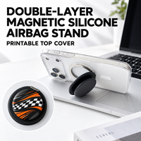 Support magnétique pliable pour téléphone portable, impression personnalisée, support de table bidirectionnel, matériau en silicone, utilisation sur bureau, personnalisation en usine