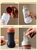 Bouteilles de condiment à presser personnalisées à 5 trous avec buses, bouteilles en plastique pour ketchup, moutarde, sauces piquantes, huile d'olive, outil de cuisine