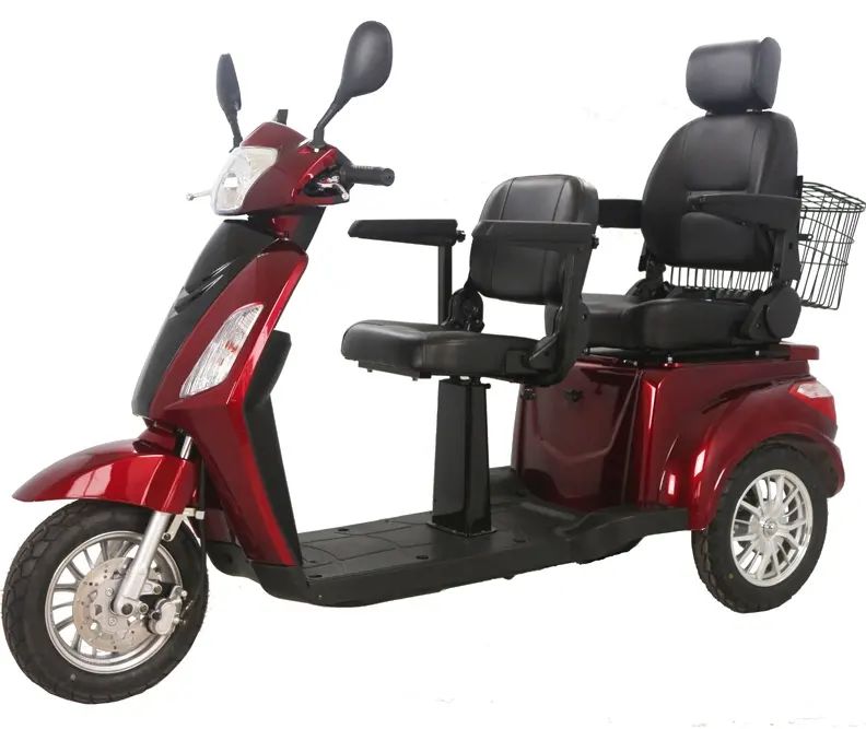 Triciclo para discapacitados, scooter Eléctrico de 2 plazas, barato, a precio de fábrica