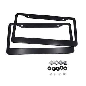 En gros personnalisé galvanoplastie surface lisse en plastique voiture cadre de plaque d'immatriculation couverture de plaque de voiture pour la taille américaine standard - Product Image 1