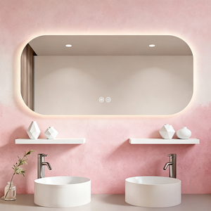 Venta Directa de Fábrica, Accesorios de <span class=keywords><strong>Baño</strong></span>, <span class=keywords><strong>Espejo</strong></span> de <span class=keywords><strong>Baño</strong></span> Inteligente Moderno Montado en la Pared con Retroiluminación LED y Tecnología Antivaho - Product Image 2