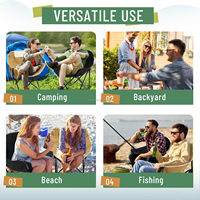 Chaise pliante de camping durable CE pour l'extérieur, accessoires de camping, chaise de pique-nique portable pour la cour, la plage et la randonnée