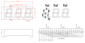 0.3 इंच 3 अंकों के सफेद प्रकाश 7 खंड के नेतृत्व में कॉम्पैक्ट संरचना स्पष्ट दृष्टि डिजिटल इकाई पोर्टेबल मापने उपकरण और गेज - Product Image 3