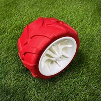 CYT PUW0704C Roue de camping-car légère 7x4 pouces en mousse PU avec roulement à billes, nouvelle jante de remplacement en plastique colorée pour chariot de plage 1.5
