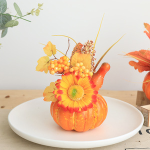Vendita calda creativa di Halloween fiori decorativi e piante di <span class=keywords><strong>zucca</strong></span> artificiale Bouquet di acero Set per puntelli fotografici - Product Image 3