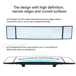 Espejo Retrovisor de Gran Angular para Auto, Plegable en Tres Partes, Superficie Curva Ajustable - Product Image 4