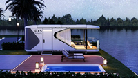 Maison mobile, cabine de vaisseau spatial, capsule spatiale, maisons modulaires, conteneur d'expédition, design de café, style resort, maison luxueuse