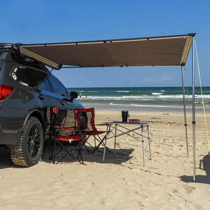 Toldo portátil do carro do lado do carro de 2021, tenda guarda-sol ao ar livre da barraca de acampamento