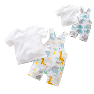 Traje de bebé al por mayor para recién nacido, ropa casual de verano de manga corta para el hogar - Product Image 2