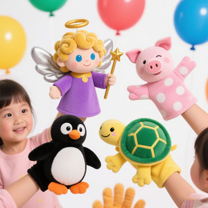 Guter Verkauf Modernes Design Puppen Hand Hochwertige <span class=keywords><strong>Muppet</strong></span>-Hand-Puppen-Zum Verkauf Bestseller Handpuppen Tier