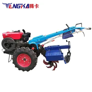 TengKa Motocultor tarım iki tekerlekli traktör tek pulluk tırmık için iki tekerlekli traktör