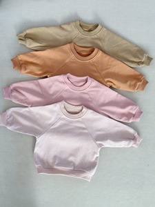 2025 collezione autunno inverno tinta unita in cotone Terry sport Top ragazzi felpe con cappuccio e felpe per il Comfort del bambino - Product Image 2