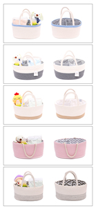 Giỏ Đựng Đồ Cho Trẻ Em, Giỏ Đựng Đồ Giặt Có Thể Xếp Gọn, Bằng Dây Cotton, Giỏ Đựng Tã Cho Bé - Product Image 6