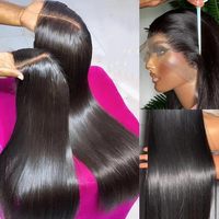 Peluca de Cabello Humano Natural Vietnamita, Pelucas con Frente de Encaje 13x6 13x4, Pelucas con Frente de Encaje HD Completamente Transparentes sin Pegamento para Mujeres Negras