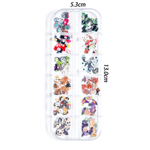 Nouveau Noël et Halloween bonhomme de neige fleur et herbe 12 grille longue boîte feuille de pâte de bois produit de bricolage - Product Image 6