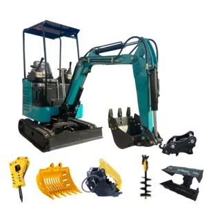 Gratis pengiriman 0.8 Ton 1.2 Ton Track penggali Bagger asli impor taman 1 Ton 1.5 Ton 2 Ton ekskavator Mini harga