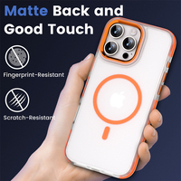 Conception personnalisée dur TPU + PC mat magnétique transparent fini givré anti-empreintes digitales antichoc 360 étuis pour téléphones portables