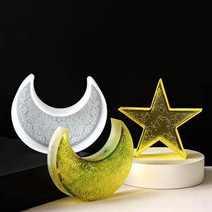 Ramadan luna e stella candela in Silicone stampo Eid <span class=keywords><strong>Mubarak</strong></span> per la decorazione della casa Ramadan muffa mezzaluna arabica - Product Image 3