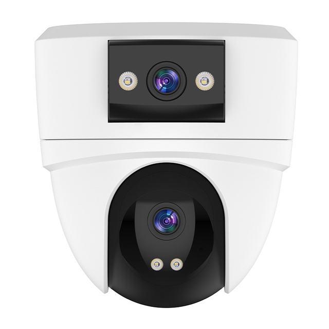 Factory Wholesale CS2DR Dual Lens Security Camera Indoor Outdoor 1080P 2MP F2 0 Aperture 340° Pan 90° Tilt Human Tracking