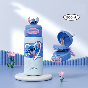 Nova Chegada Ponto Térmico Copo 316 Dos Desenhos Animados <span class=keywords><strong>Anime</strong></span> Chaleira De Palha Direto Duplo Beber Copo para Estudantes da Escola Primária - Product Image 5