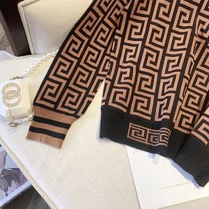 Maglione Pullover a Girocollo in Maglia Autunno/Inverno 2023 da Donna Casual a Maniche Lunghe con Motivo Geometrico - Product Image 6