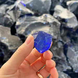 Landscaping Natural Decorative Natural Colored Glass Rocks Glass Slag Glass Rock