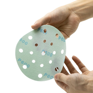 BODIDOX Fabriqué en Chine 600 #   Papier abrasif pour peinture automobile de 150 mm, haute performance, 6 pouces, oxyde d'aluminium vert, finition de carrosserie, OEM - Product Image 3