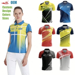 Chemises polo, chemises de travail, sweat-shirts blancs pour restaurant, streetwear pour femmes, jersey 100% polyester, polos de sport de haute qualité OEM - Product Image 1