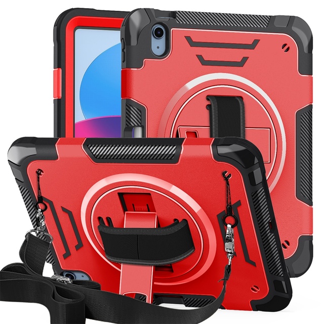 New Creative Durable Heavy Duty Protection Case for iPad 10 11 10.9 & 11 Inch Tablets 360 Rotating Stand Made of PC+TPU