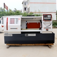 Tour CNC horizontal à lit plat SANJI CK6150A de haute précision avec système GSK 220V utilisé coupe en nylon pour le travail du bois en métal robuste