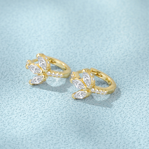 CANNER 2023 Bijoux Tendance Boucles d'Oreilles Créoles en Argent Sterling S925 avec Zircon Étoile Simple et Personnalisé pour Femme - Product Image 4