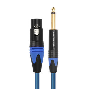 Cable XLR de 6.35mm a XLR hembra, chapado en oro, para audio y video, con blindaje trenzado, para uso en audio y video. - Product Image 3