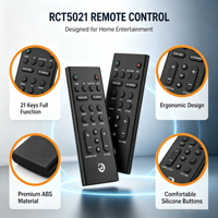 Control Remoto para Barra de Sonido JCXK RCT5021, 21 Teclas, Control IR con Teclado de Silicona Suave, Alimentado por CR2025, Venta al Por Mayor de Fábrica OEM ODM