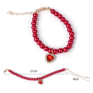 Collares Navideños para Mascotas, Colgantes Originales con Cuentas para Perros y Gatos en Materiales de Algodón y Poliéster Sólidos - Product Image 2