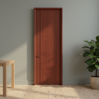 Porte intérieure en bois massif moderne, très populaire, au design simple, finition carbone cristal, pour chambre et salle de bain