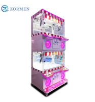 Zormen Distributeur de jouets à double griffe avec accepteur de billets pour centres de jeux, construction métallique, multilingue