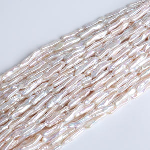 Perle d'eau douce naturelle de Zhuji, 5-7 mm, perle Pipa, blanche, en vrac, semi-finie, pour bijoux faits main avec trou droit - Product Image 3